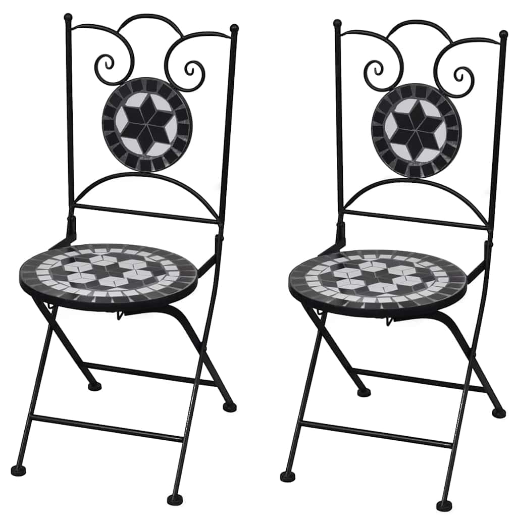 Garden Chair | Set of 2 | Black and White