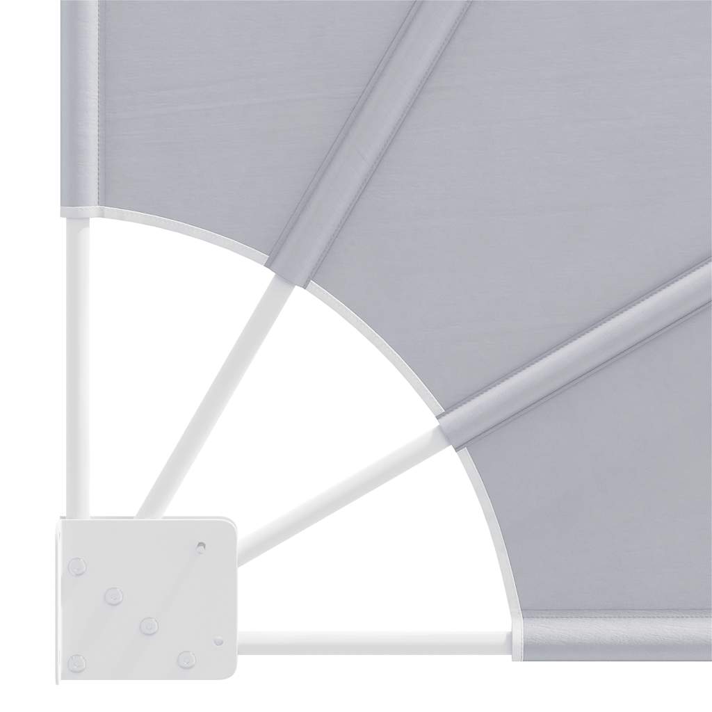 Collapsible Balcony Side Awning Grey 210x210 cm