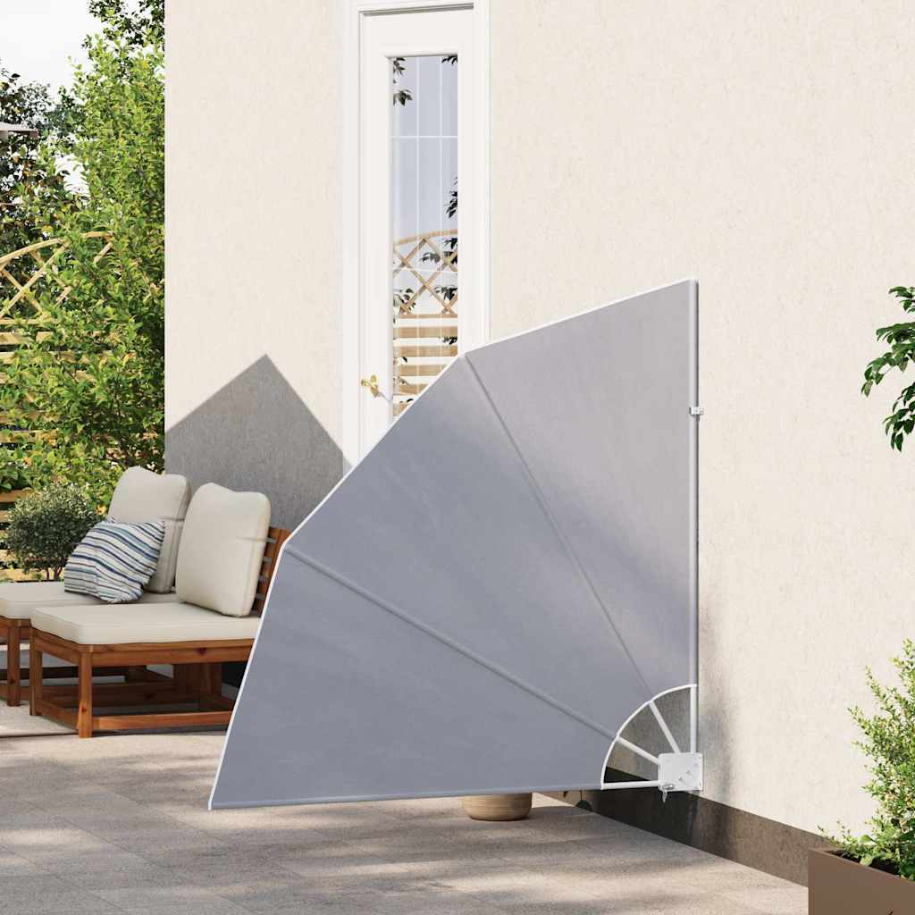 41575 vidaXL Collapsible Balcony Side Awning Grey 140x140 cm