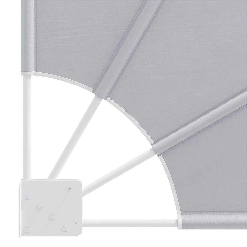 41575 vidaXL Collapsible Balcony Side Awning Grey 140x140 cm
