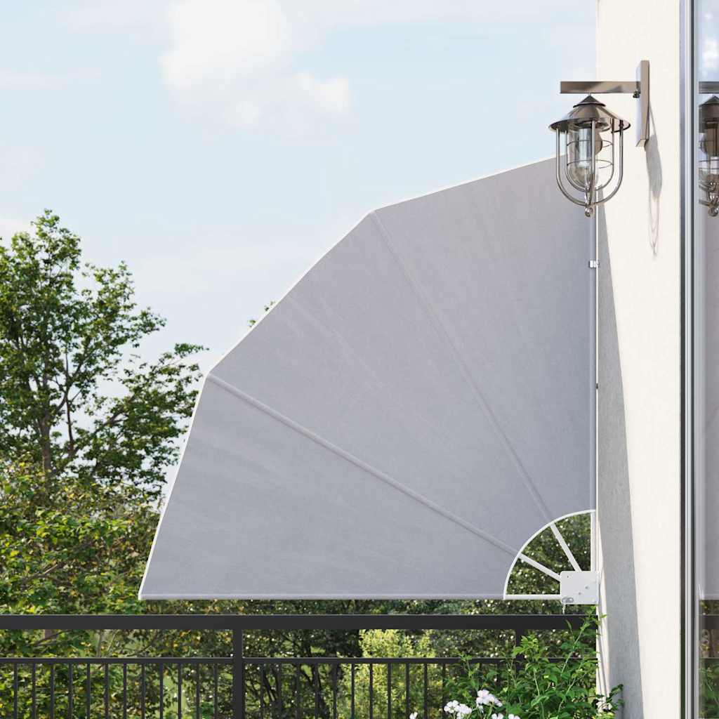41575 vidaXL Collapsible Balcony Side Awning Grey 140x140 cm