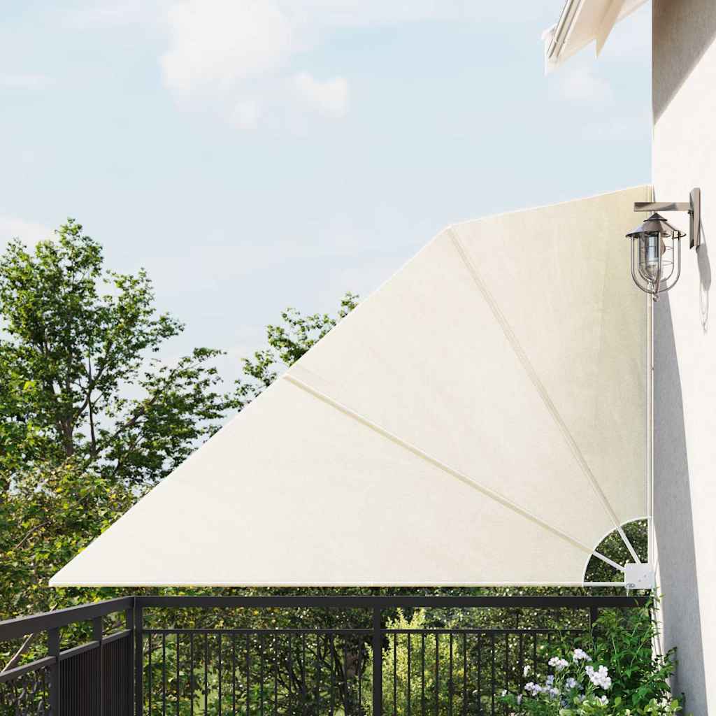 Collapsible Balcony Side Awning Cream 160x240 cm