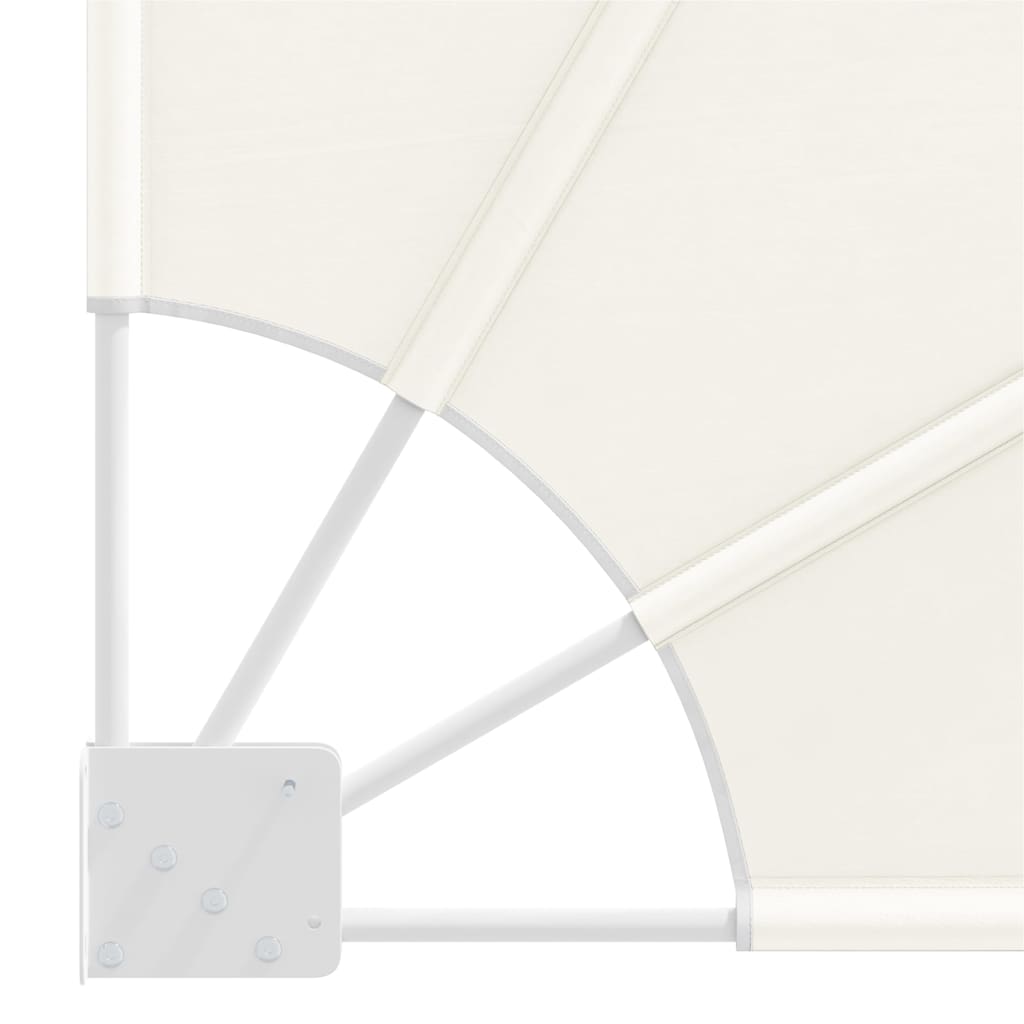 41578 vidaXL Collapsible Balcony Side Awning Cream 140x140 cm