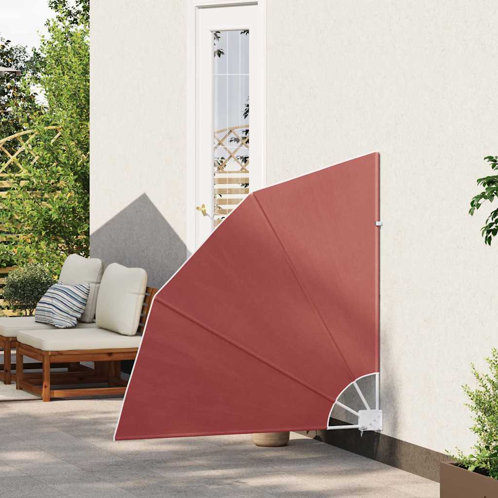 41581 vidaXL Collapsible Balcony Side Awning Terracotta 140x140 cm