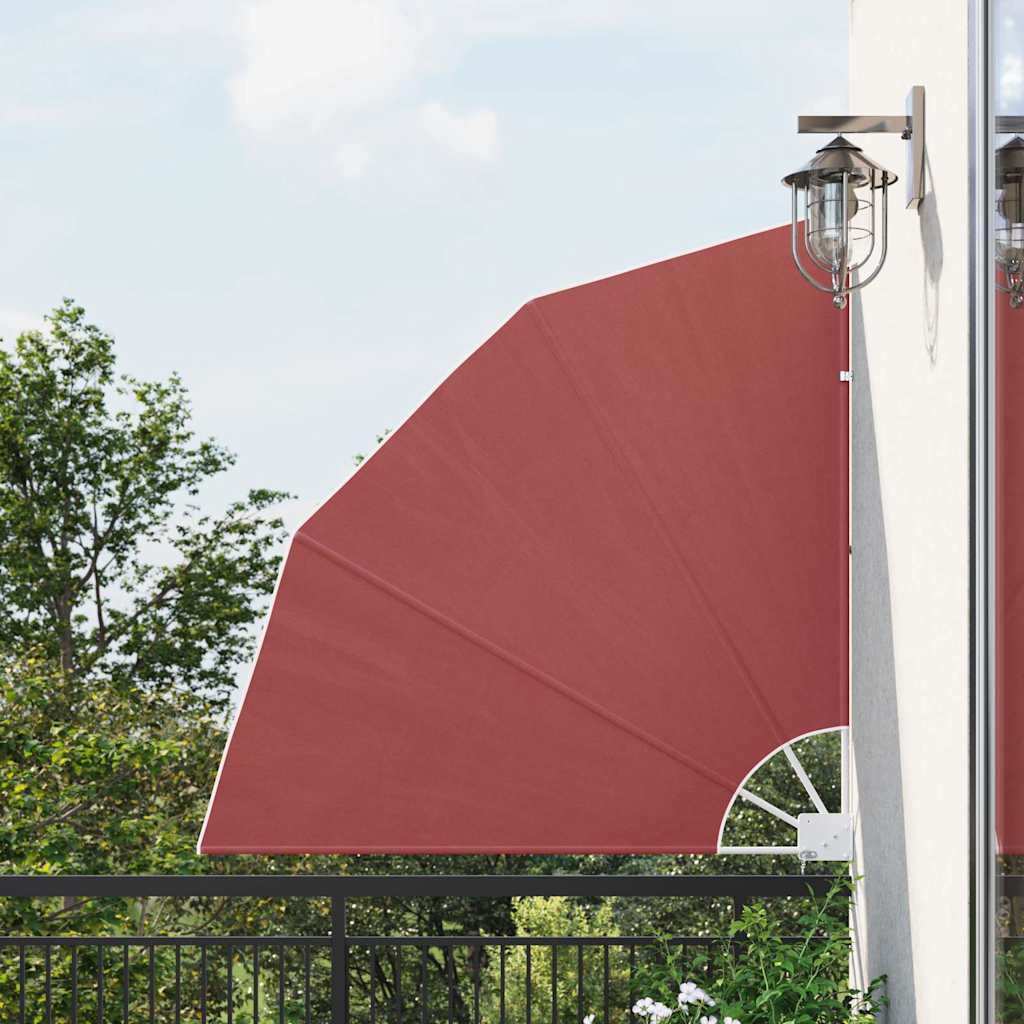 41581 vidaXL Collapsible Balcony Side Awning Terracotta 140x140 cm