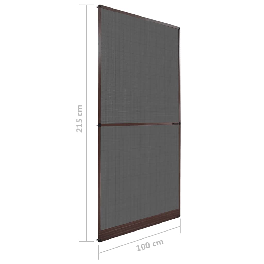 Brown Hinged Insect Screen for Doors 100 x 215 cm