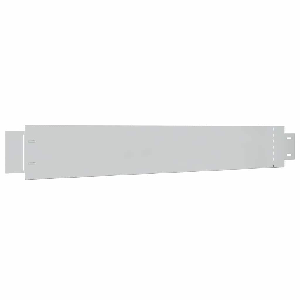 141596 Set of 5 Flexible Lawn Fence Galvanised Steel 100 x 14 cm