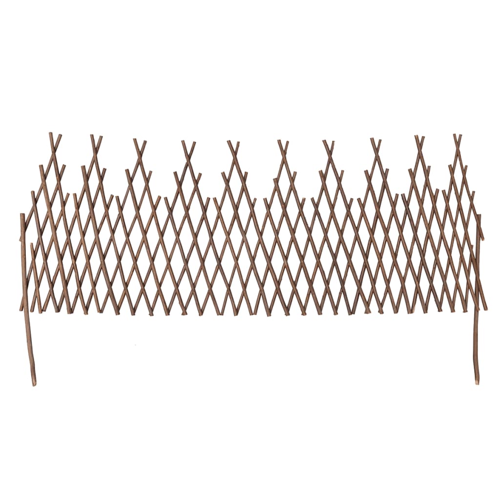 vidaXL Willow Trellis Fence 5 pcs