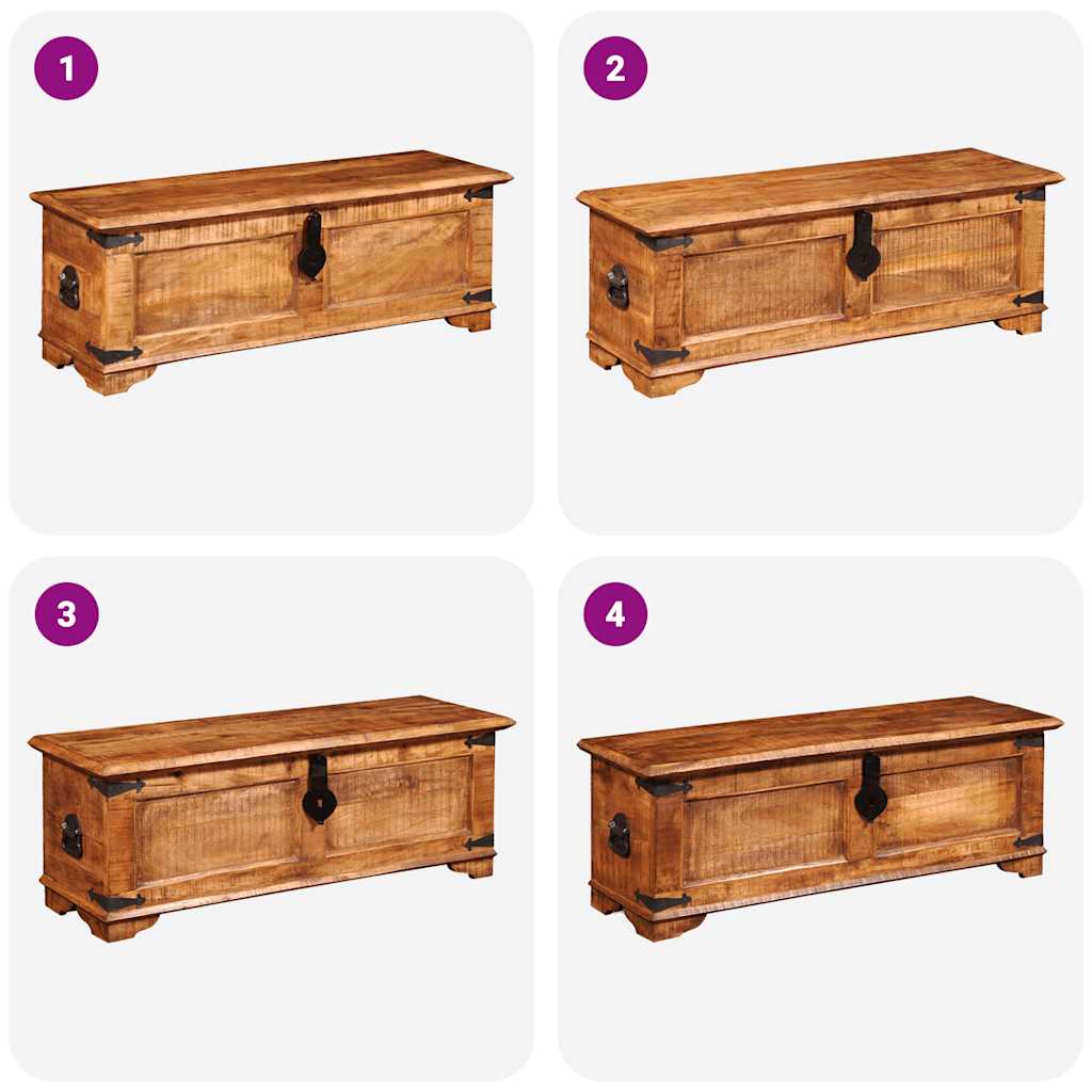 Storage Chest Rough Mango Wood