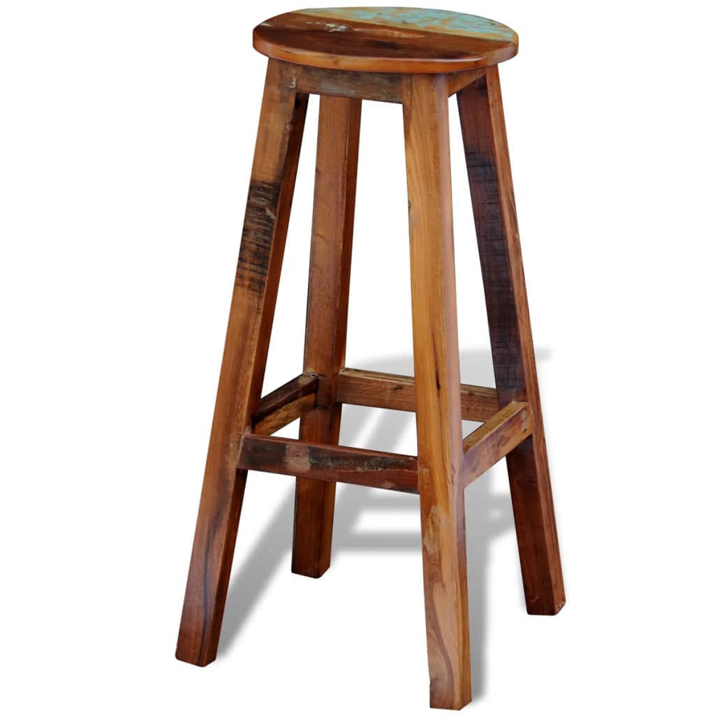 vidaXL Bar Stool Solid Reclaimed Wood