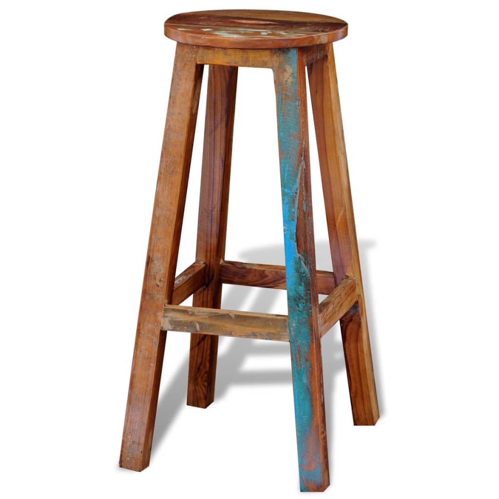 vidaXL Bar Stool Solid Reclaimed Wood