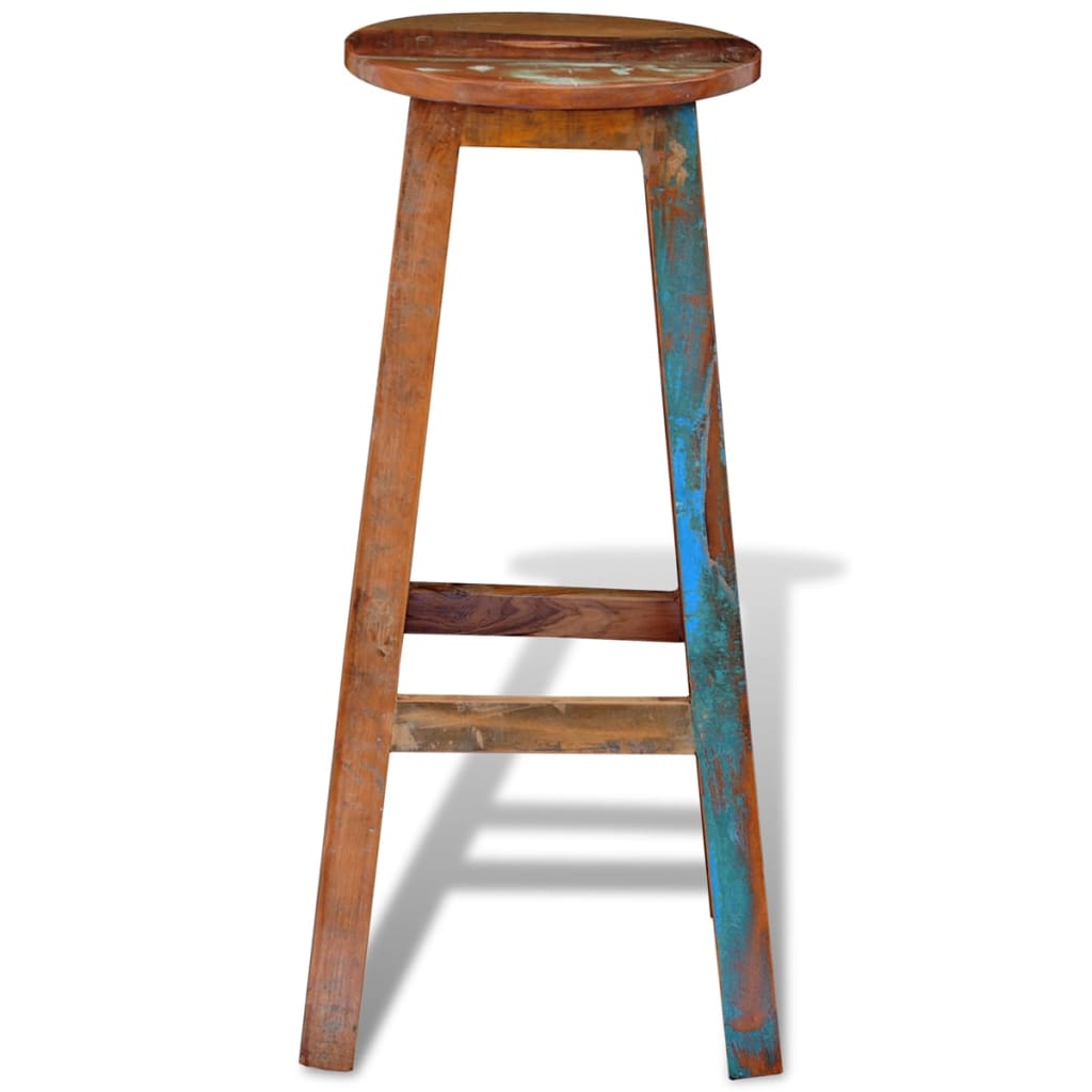 vidaXL Bar Stool Solid Reclaimed Wood