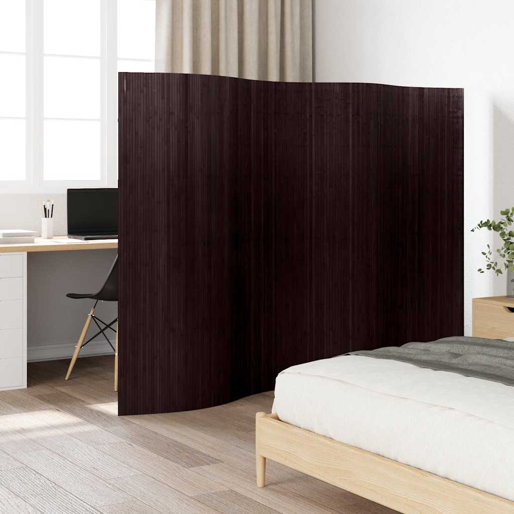 Room Divider Bamboo Dark Brown Width 250 cm Height 165 cm