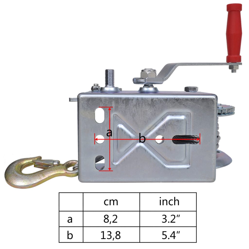 vidaXL Hand Winch 1130 kg