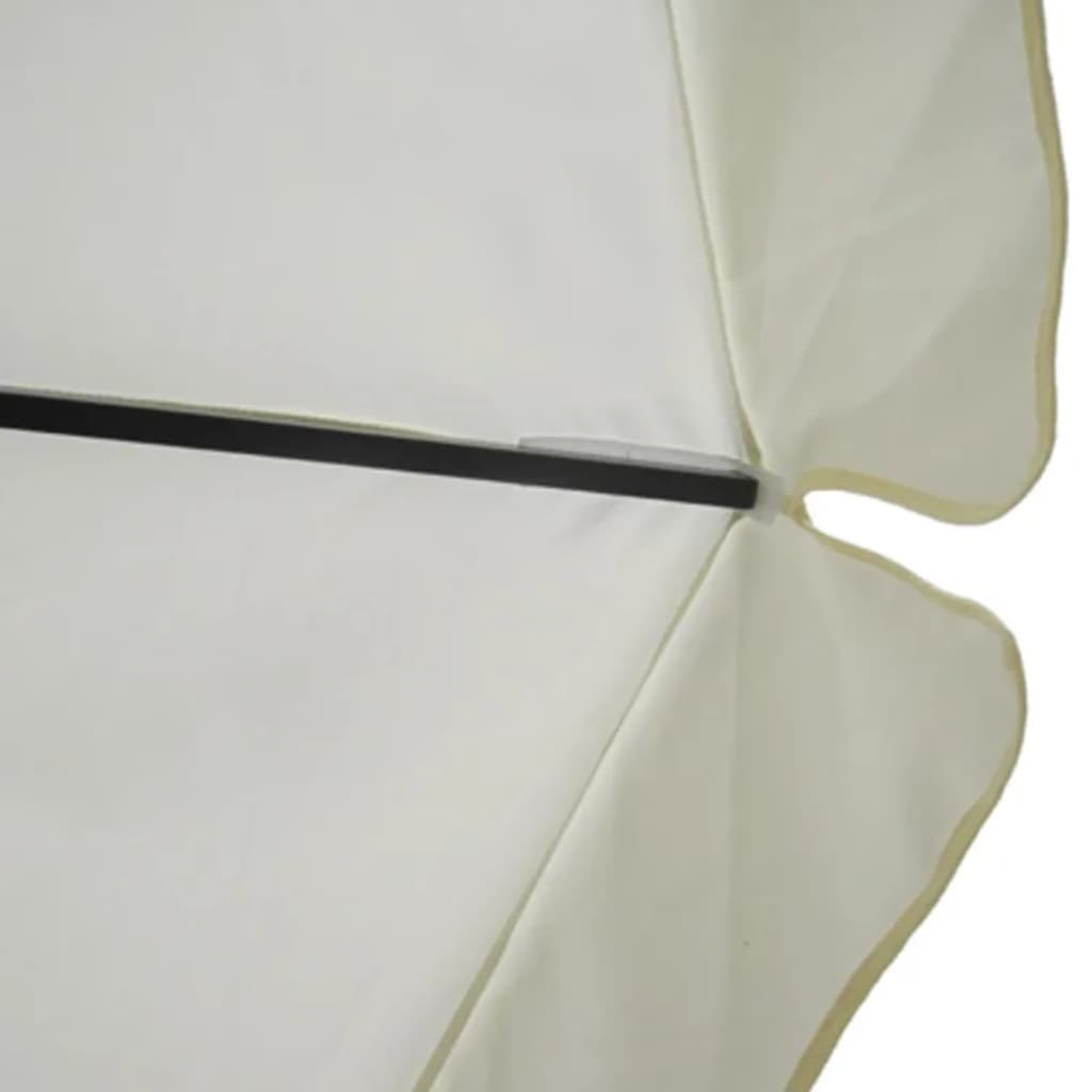 vidaXL Aluminium Garden Parasol with Portable Base White