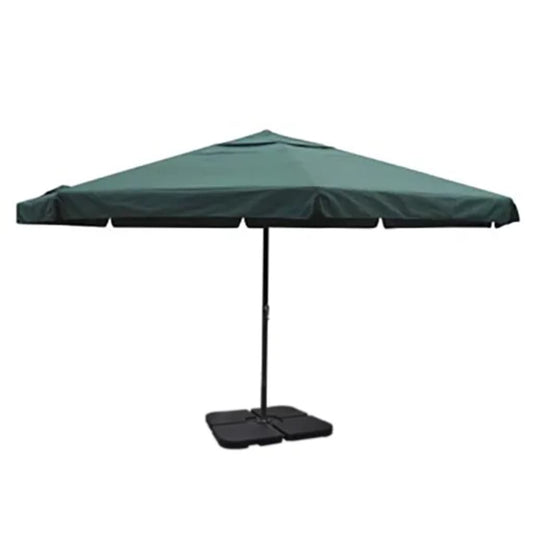 vidaXL Aluminium Garden Parasol with Portable Base Green