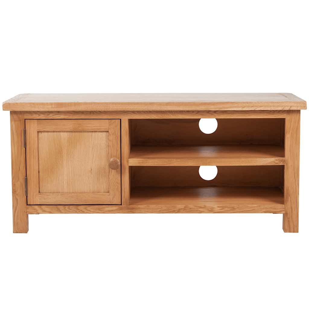 241679 vidaXL TV Cabinet 103 x 36 x 46 cm Solid Oak Wood
