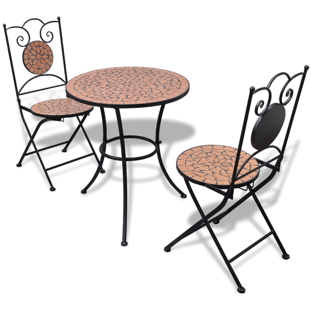 Patio Furniture | Terracotta | Powder-coated iron, ceramic tile | Small