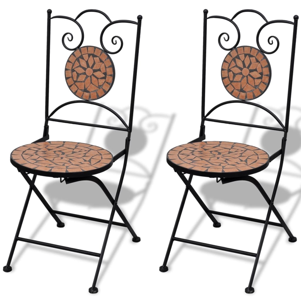Patio Furniture | Terracotta | Powder-coated iron, ceramic tile | Small