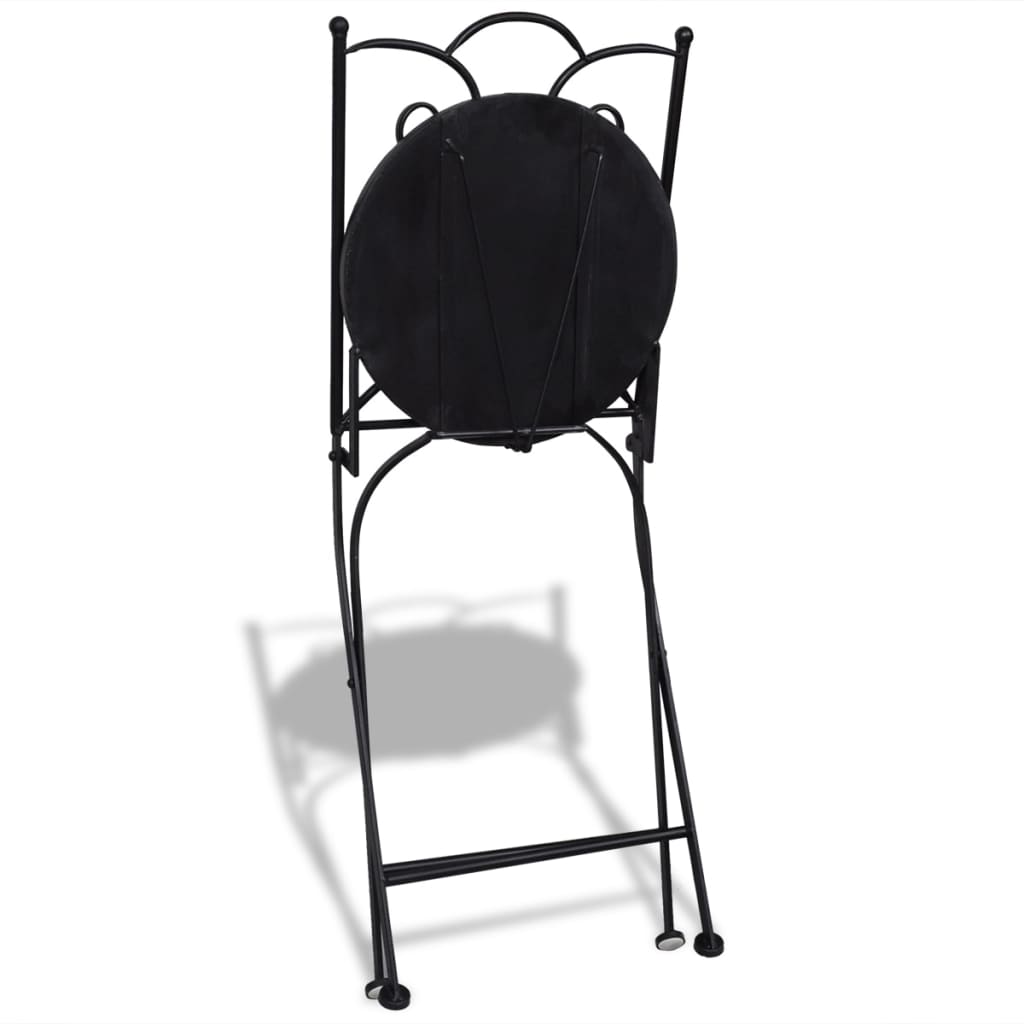 Patio Furniture | Black and White | Powder-coated iron and ceramic