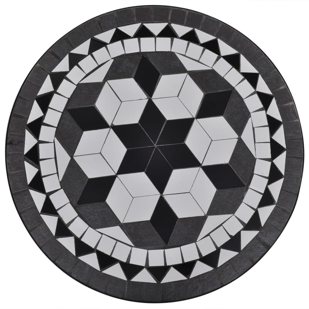 Patio Furniture | Black and White | Powder-coated iron and ceramic
