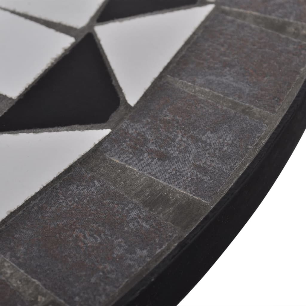 Patio Furniture | Black and White | Powder-coated iron and ceramic
