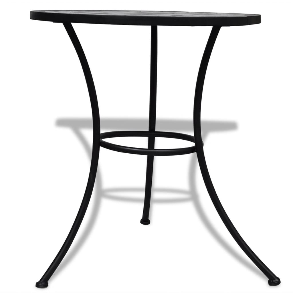 Patio Furniture | Black and White | Powder-coated iron and ceramic
