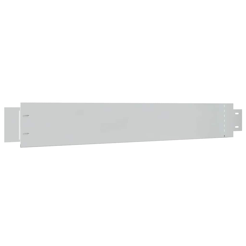Set of 10 Flexible Lawn Fence Galvanised Steel 100 x 14 cm