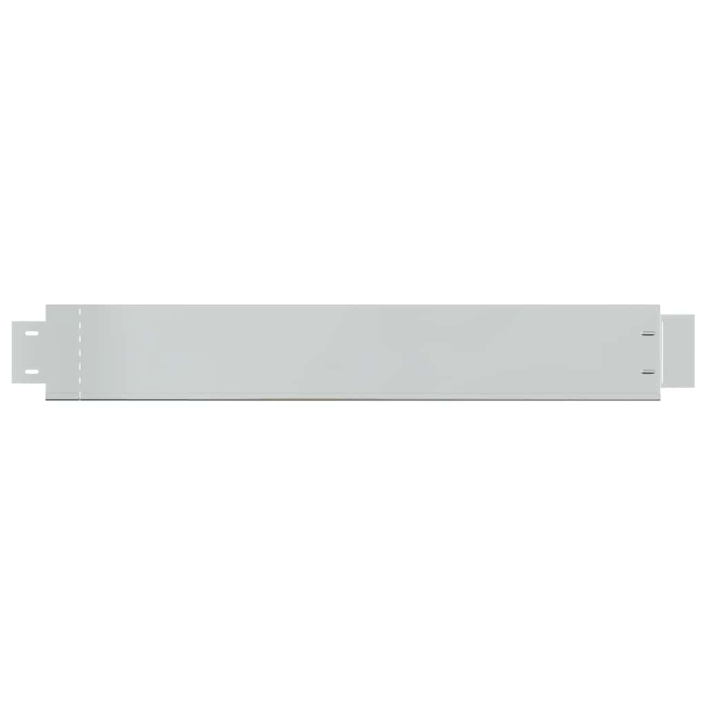 Set of 20 Flexible Lawn Fence Galvanised Steel 100 x 14 cm
