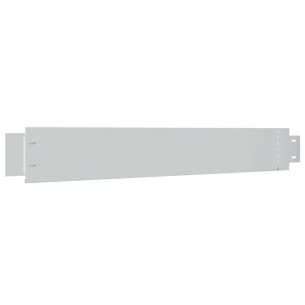 Set of 20 Flexible Lawn Fence Galvanised Steel 100 x 14 cm