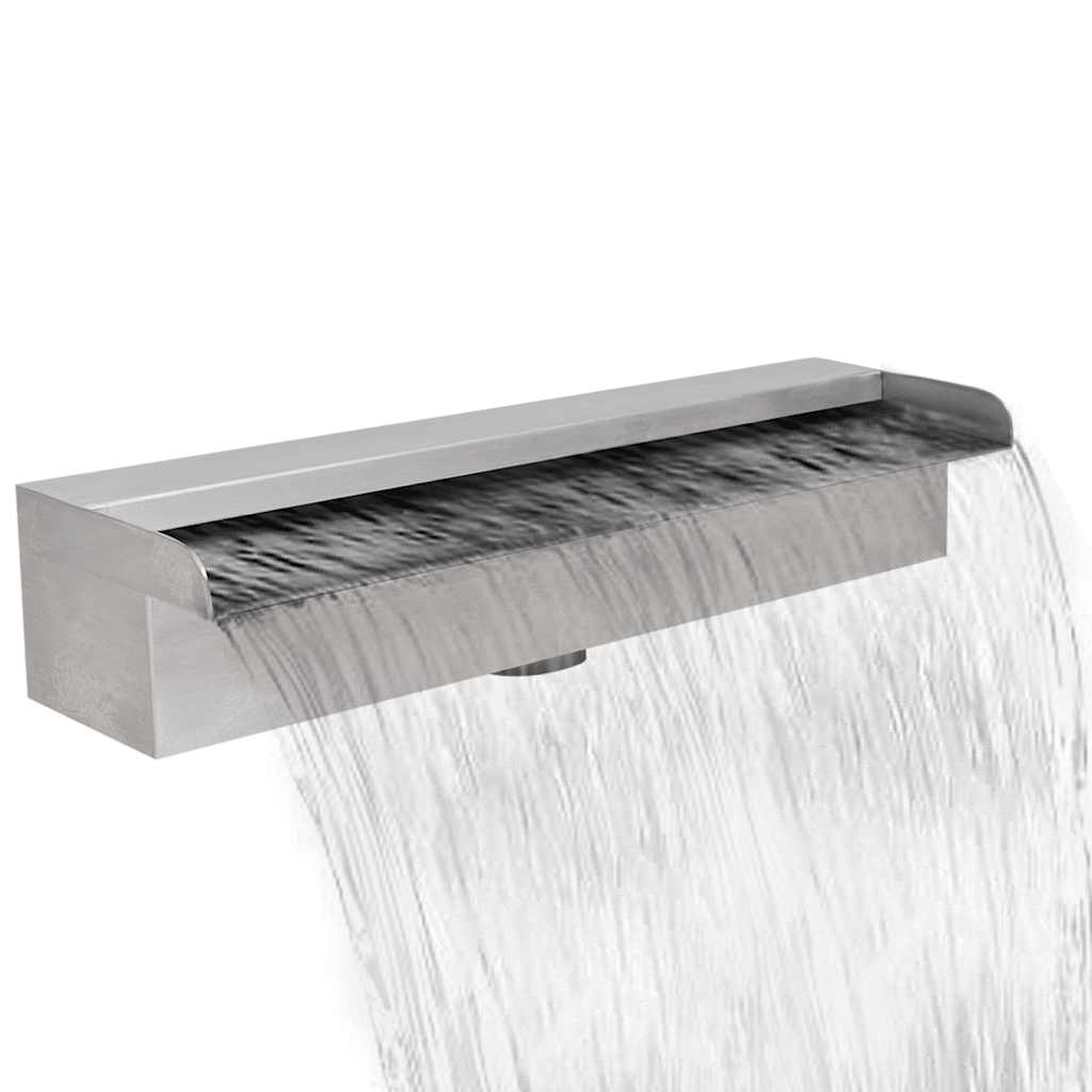 41666 Rectangular Waterfall Pool Fountain Stainless Steel 45 cm