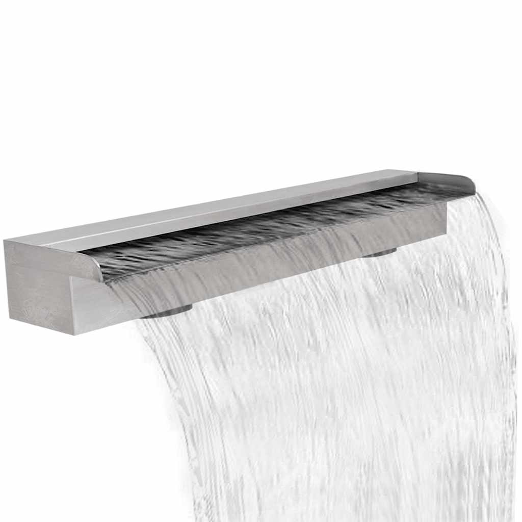 41668 Rectangular Waterfall Pool Fountain Stainless Steel 90 cm