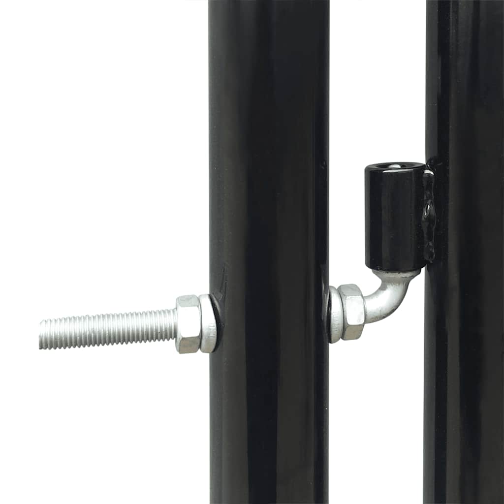 141684 vidaXL Black Single Door Fence Gate 100x75 cm