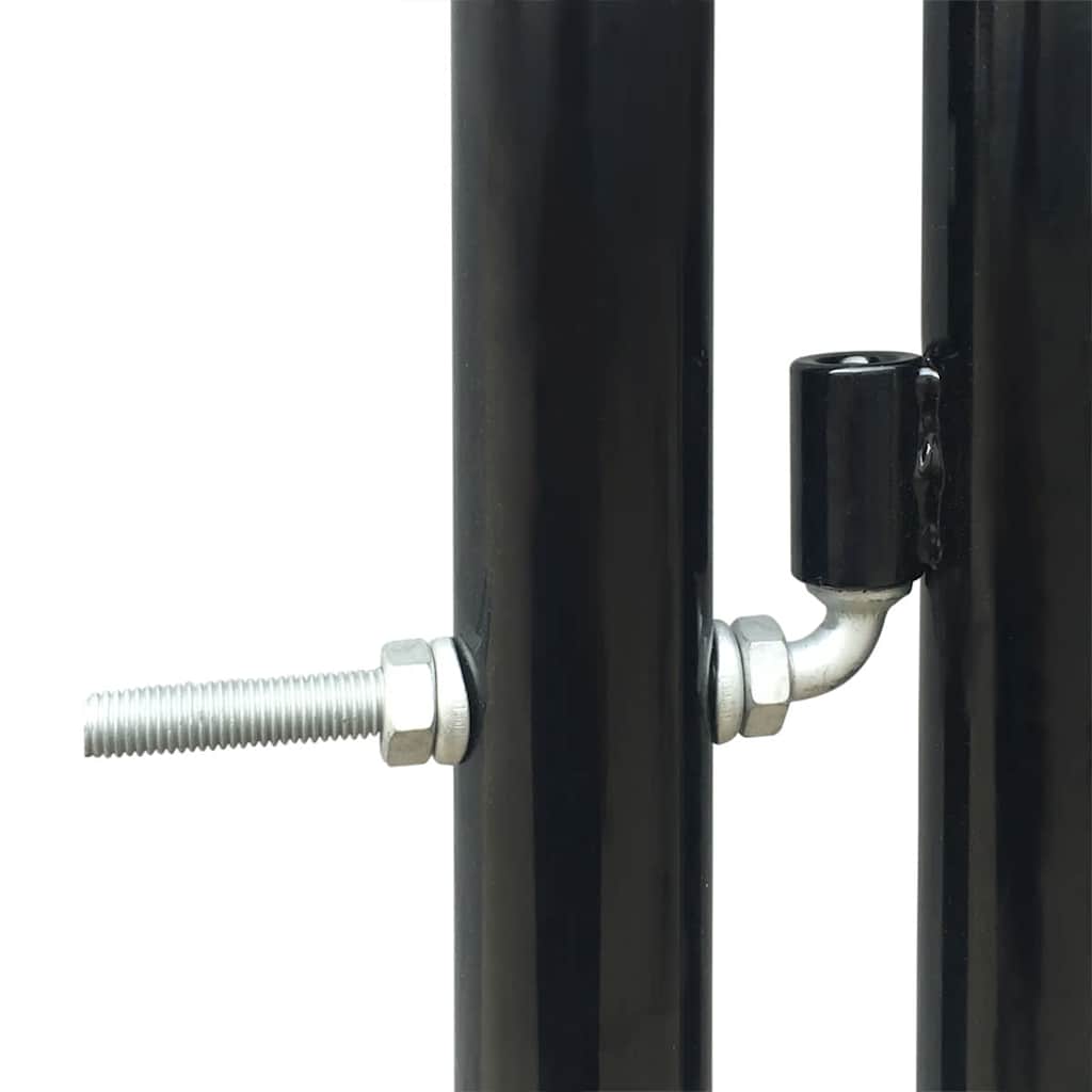 141693 vidaXL Black Single Door Fence Gate 300x150 cm