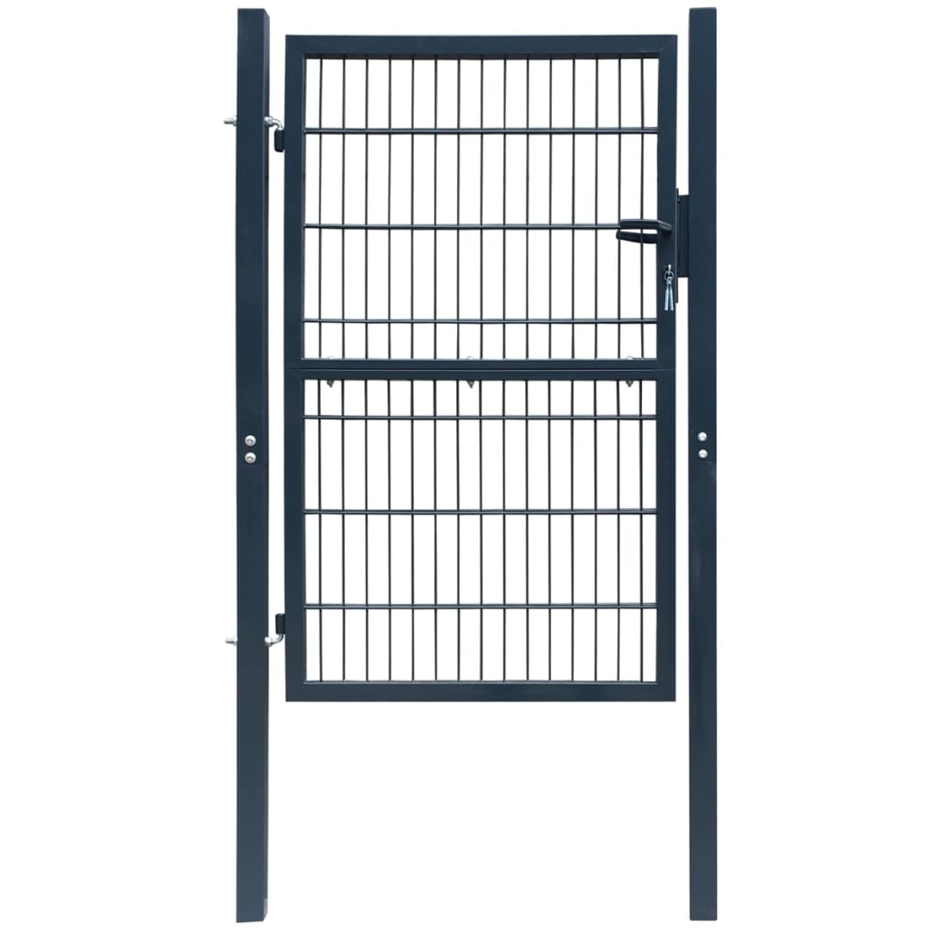 vidaXL 2D Fence Gate (Single) Anthracite Grey 106 x 190 cm