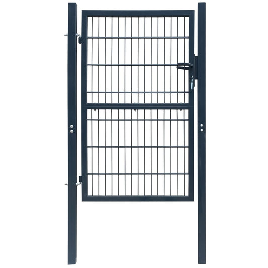 vidaXL 2D Fence Gate (Single) Anthracite Grey 106 x 190 cm