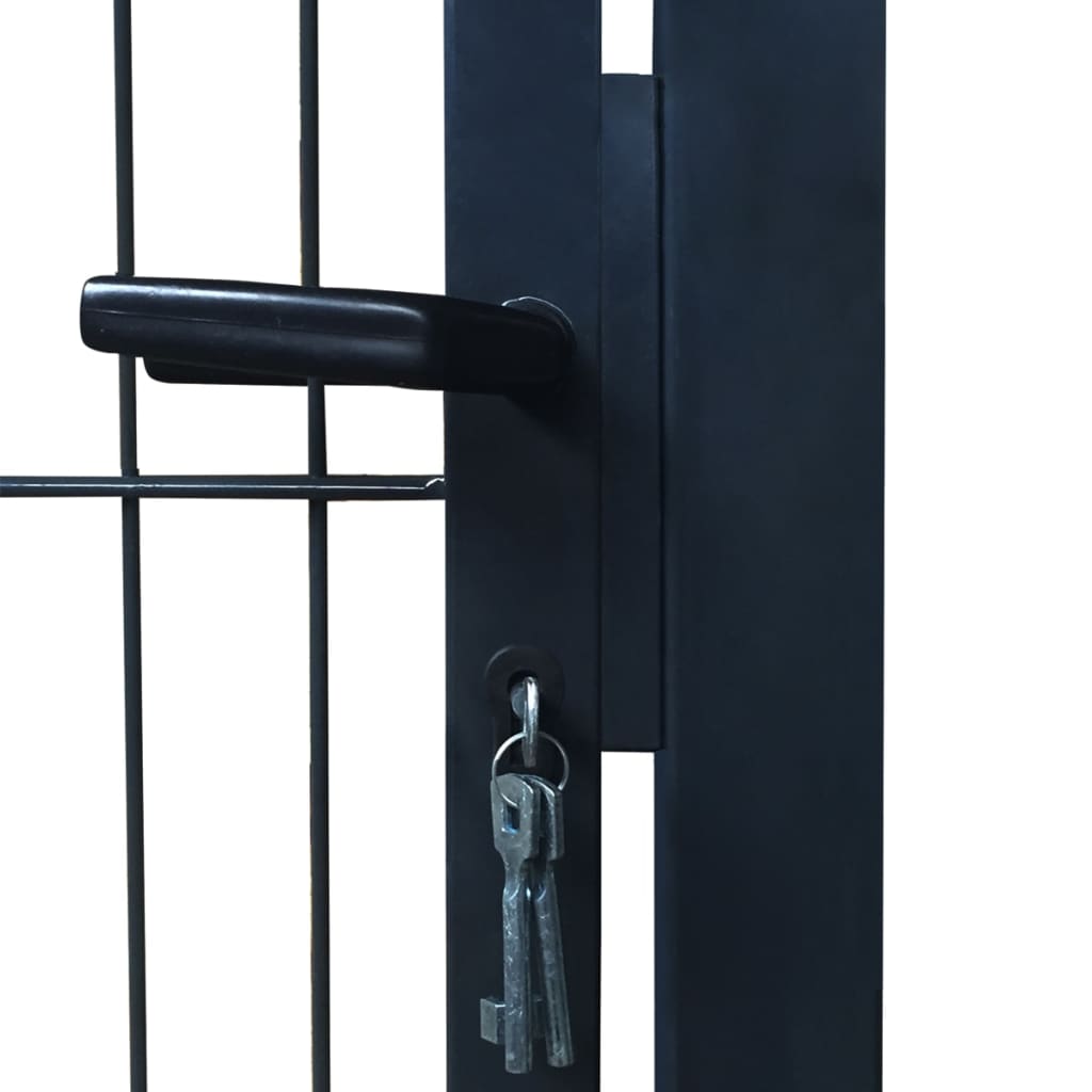 vidaXL 2D Fence Gate (Single) Anthracite Grey 106 x 190 cm