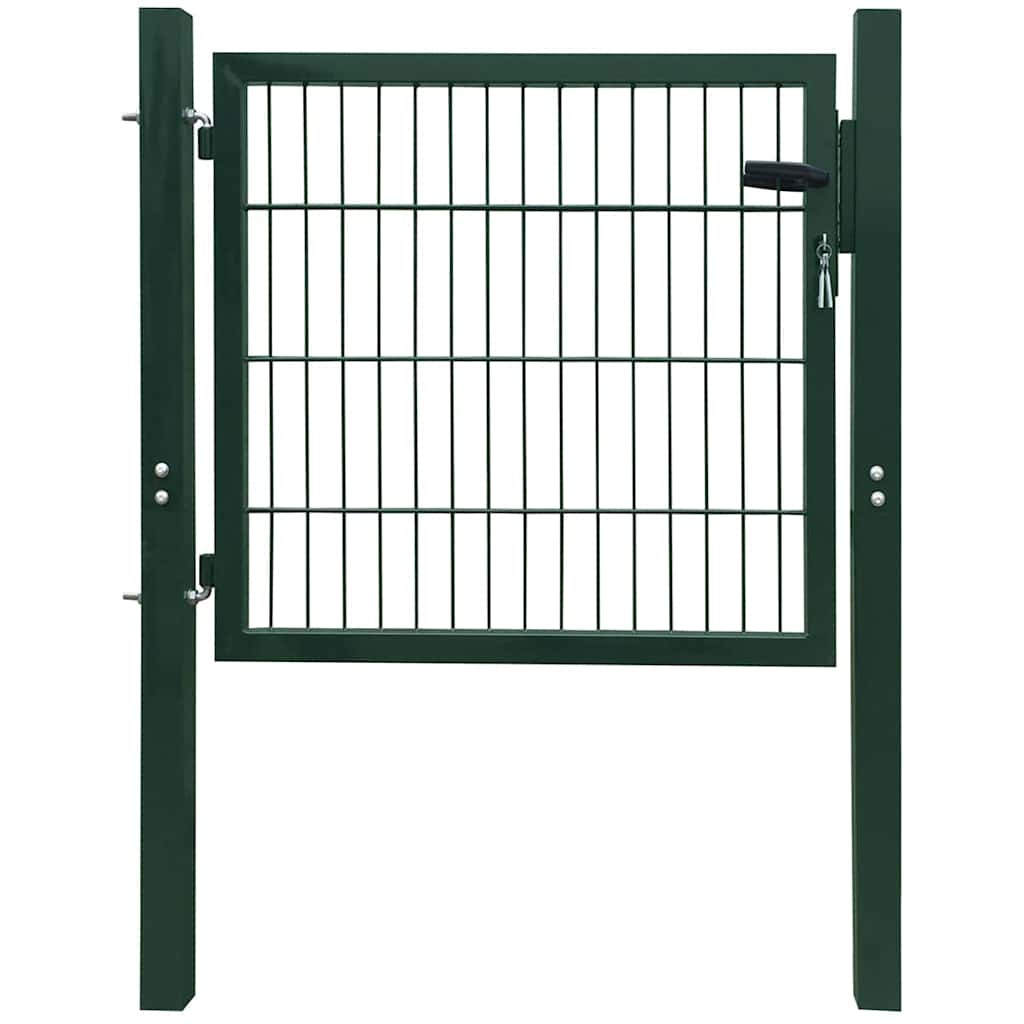 141747 vidaXL 2D Fence Gate (Single) Green 100x80 cm