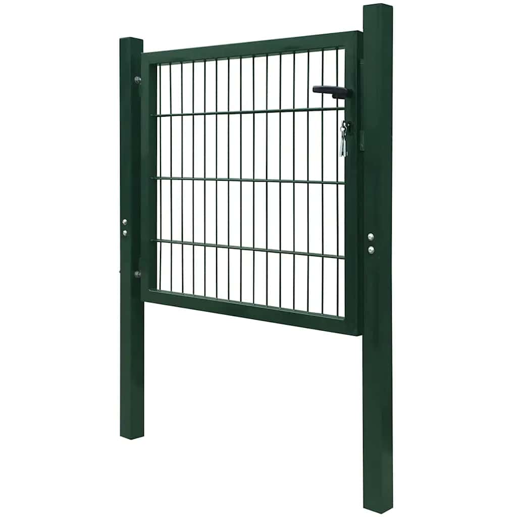 141747 vidaXL 2D Fence Gate (Single) Green 100x80 cm
