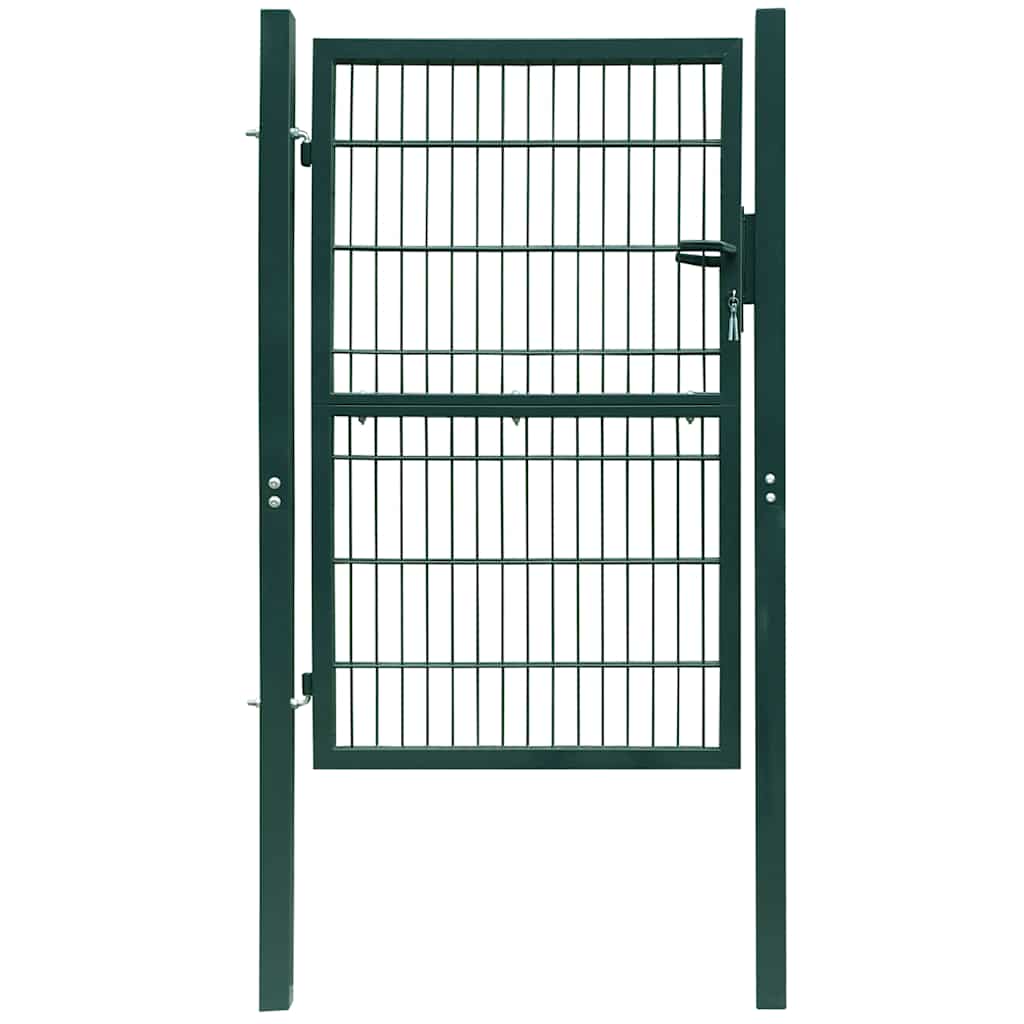 141750 vidaXL 2D Fence Gate (Single) Green 100x140 cm