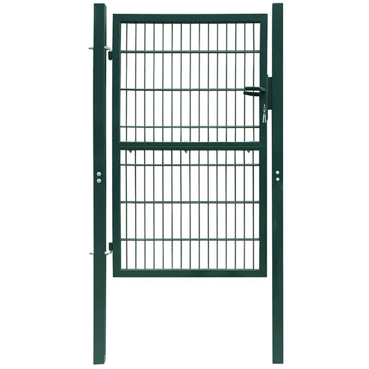 141750 vidaXL 2D Fence Gate (Single) Green 100x140 cm