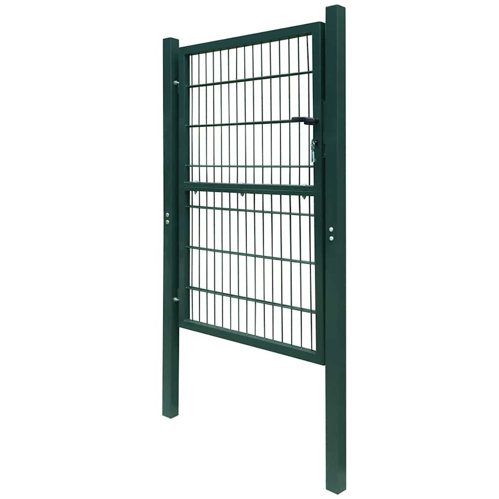 141750 vidaXL 2D Fence Gate (Single) Green 100x140 cm
