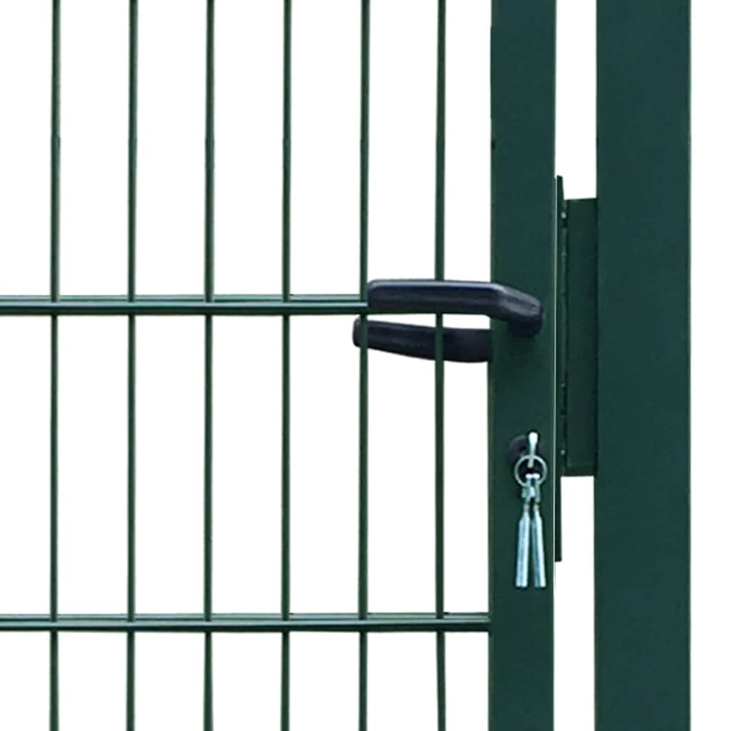 141750 vidaXL 2D Fence Gate (Single) Green 100x140 cm