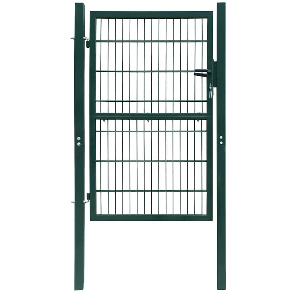 141752 vidaXL 2D Fence Gate (Single) Green 100x180 cm