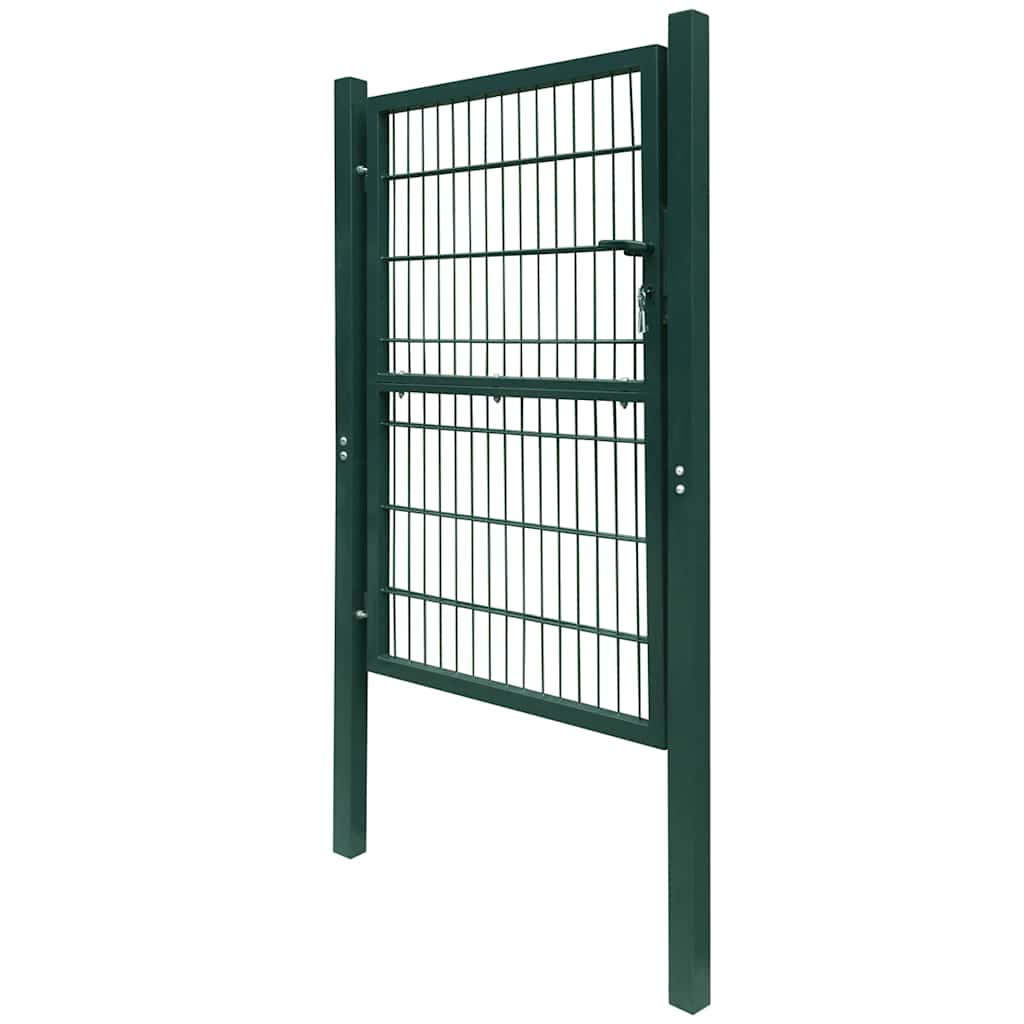 141752 vidaXL 2D Fence Gate (Single) Green 100x180 cm