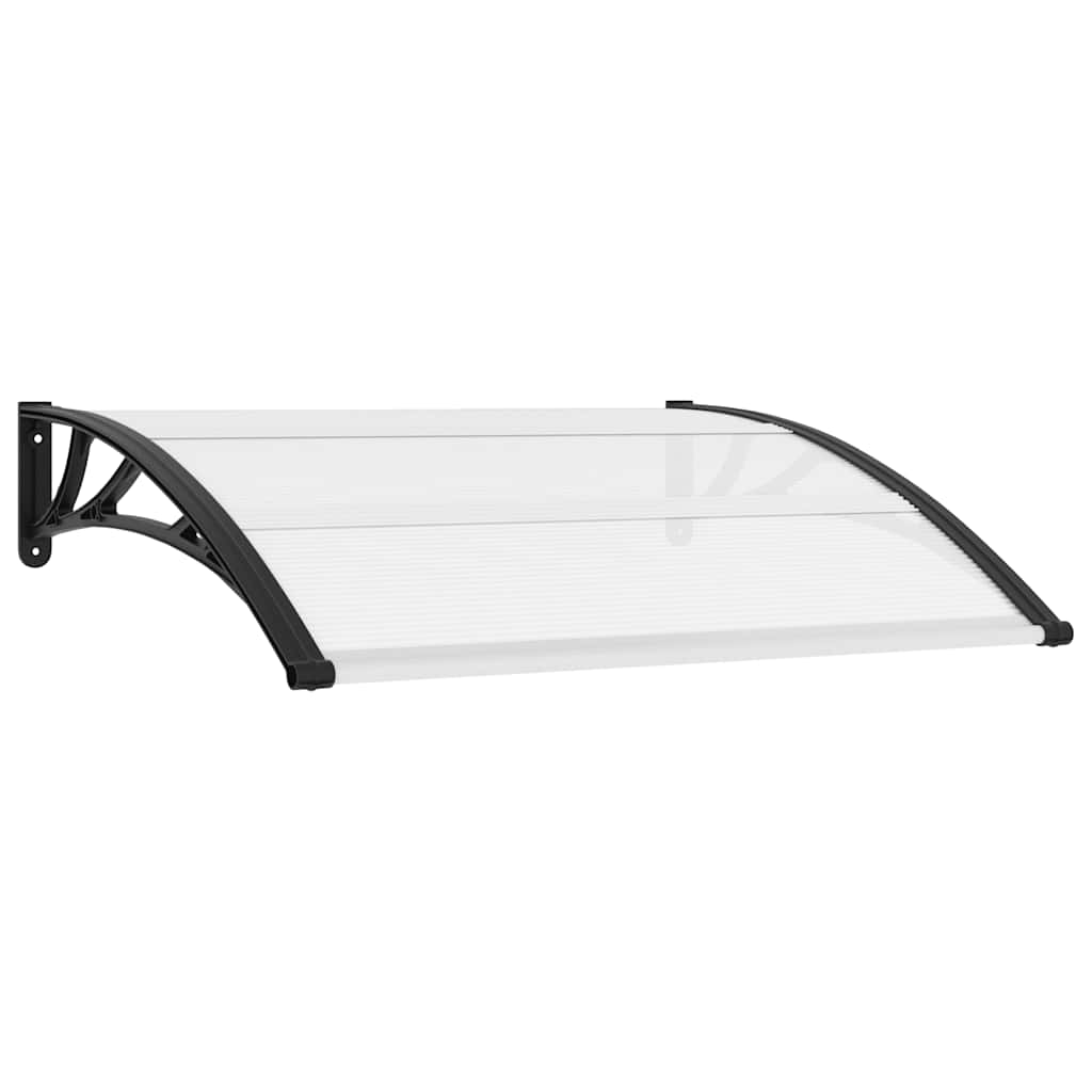 Door Canopy | Black brackets and transparent sheets