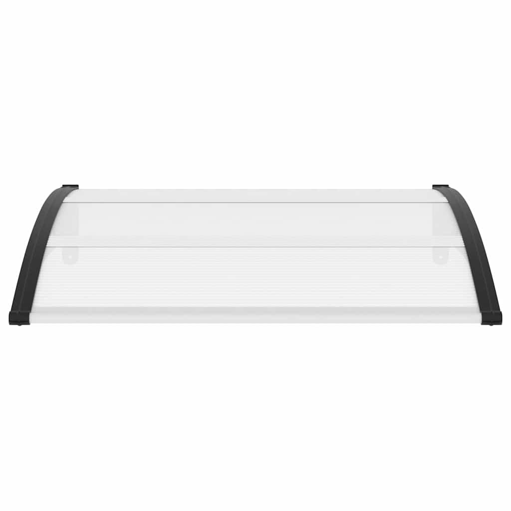 Door Canopy | Black brackets and transparent sheets