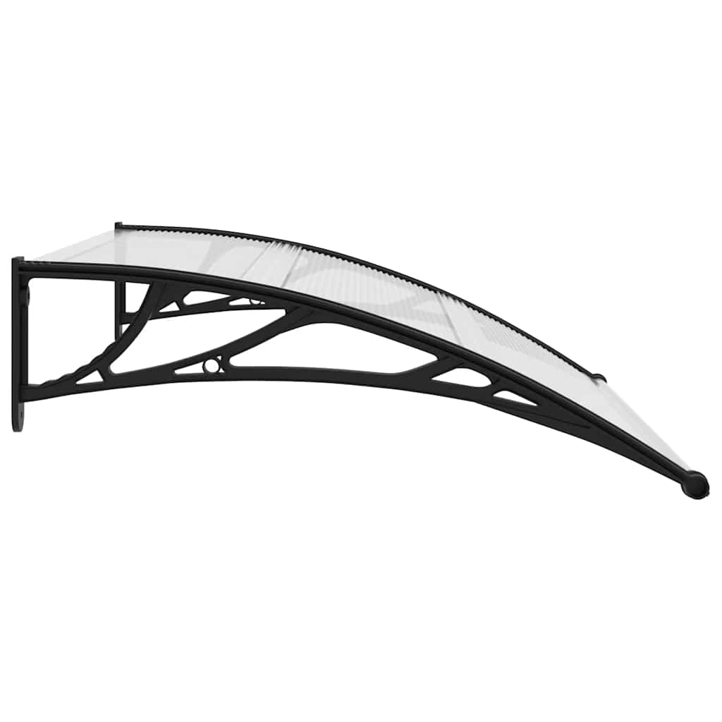 Door Canopy | Black brackets and transparent sheets
