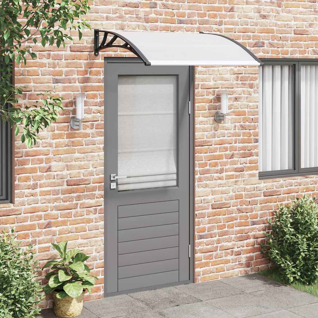 Door Canopy | Black brackets and transparent sheets