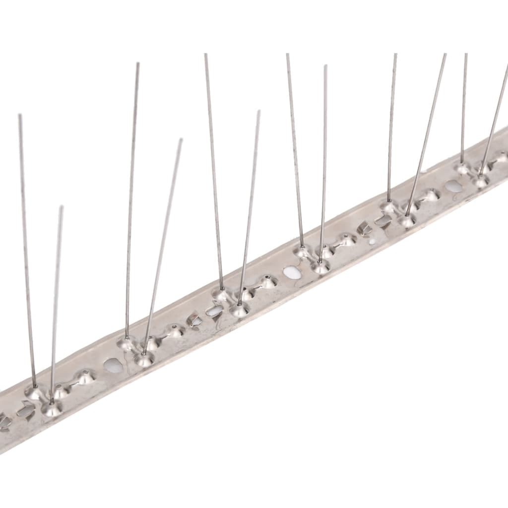 2-row Stainless Steel Bird & Pigeon Spikes Set of 6 3 m